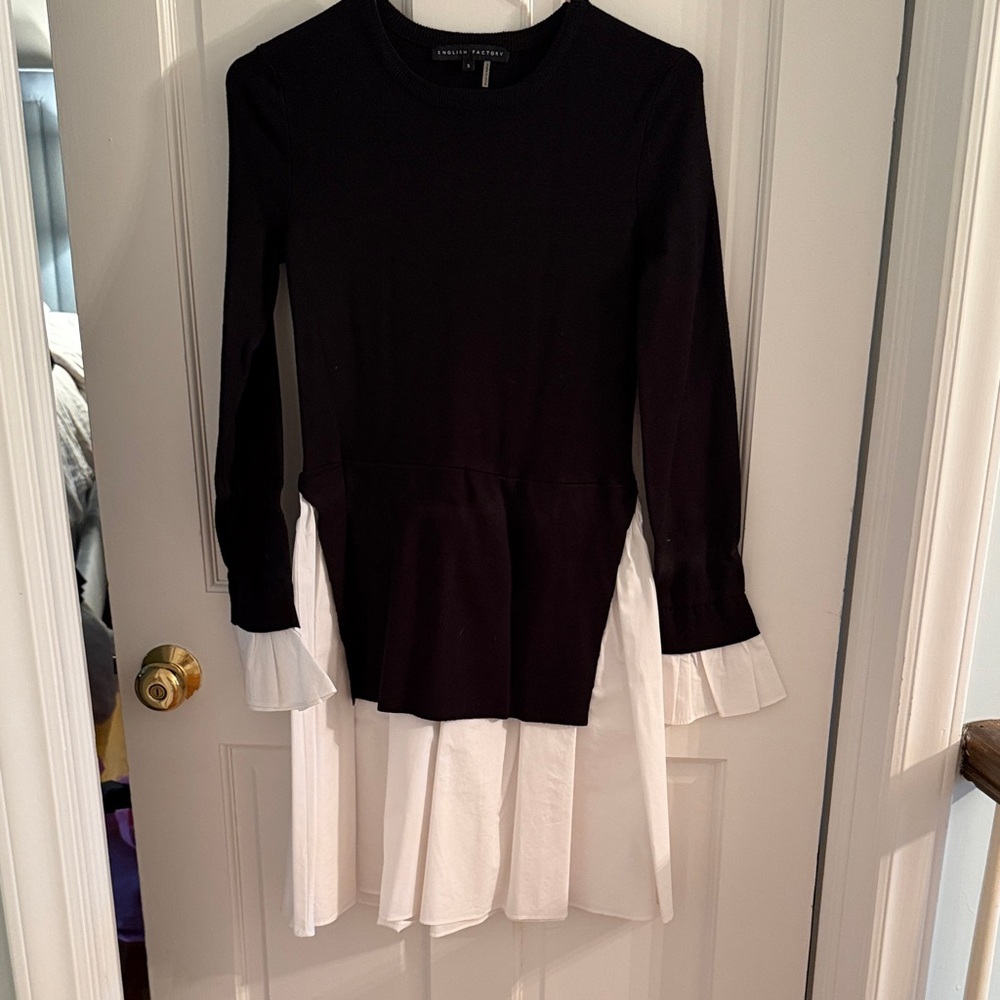 English Factory Black Knit Top